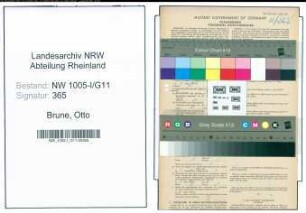 Entnazifizierung Otto Brune , geb. 01.05.1920 (Baecker)