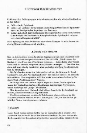 A. Delikte in der Spielbank