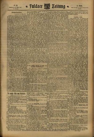Zweite Ausgabe vom Samstag, den 11. März 1911.
