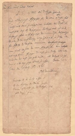 Otto von Guericke (1602 - 1686) Autographen: Brief von Otto von Guericke an N. N. - BSB Autogr.Cim. Guericke, Otto von