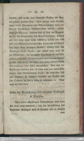 Ueber die Verbesserung des religiösen Gesanges in Sachsen