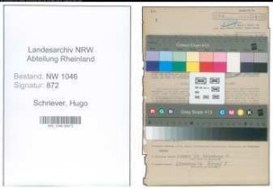 Entnazifizierung Hugo Schriever , geb. 19.08.1891 (Lehrer)