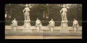 König Friedrich Wilhelm III. in jugendl. Alter, mit Stein und Blücher, Siegesallee, Tiergarten Berlin