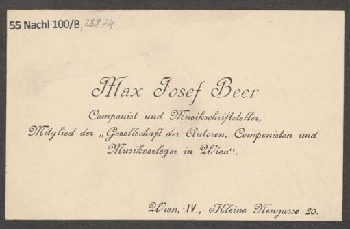 Brief an B. Schott's Söhne : 1898