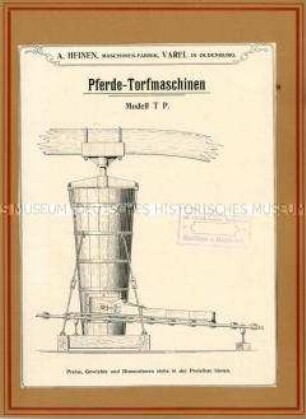 Pferde-Torfmaschinen