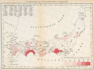 II. Ausbreitung der Zuckerrohrcultur in Japan 1877