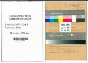 Entnazifizierung Wilhelm Bosbach , geb. 06.11.1879 (Privatdetektiv)