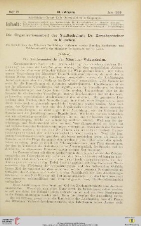 Heft VI (Juni 1909)