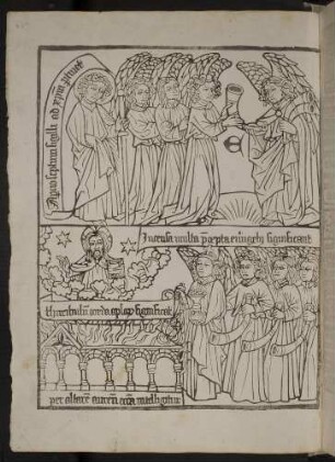 Johannes bei der Öffnung des siebten Siegels: Verteilung der Posaunen (Apc. VIII, 3-4); Das Rauchofper vor dem Altar (Apc. III, 3-4.