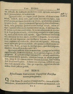 Cap. XXXVII. Efunctionum Contrarietate Cognoscitur diversitas naturae principiantis.
