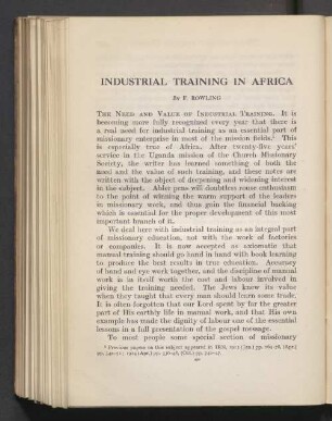 Industrial training in Africa