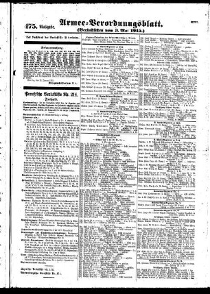 475.Ausgabe. Montag, 3. Mai 1915