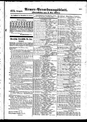 475.Ausgabe. Montag, 3. Mai 1915