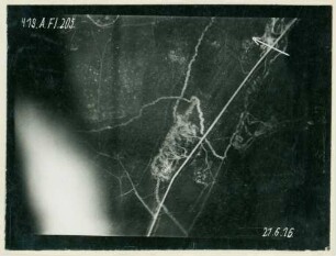 Foto des Geländes um den Steinbruch westlich von Haudiomont (Luftbild)