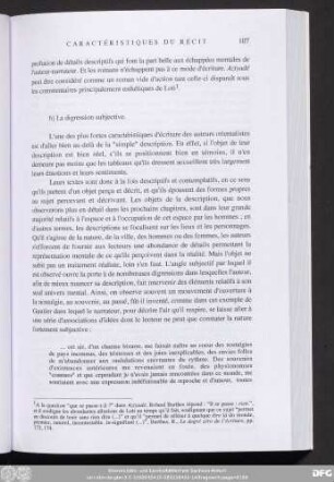 b) La digression subjective.