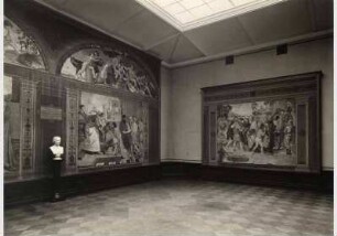 Blick auf die Wandgemälde der Casa Bartholdy in der Nationalgalerie