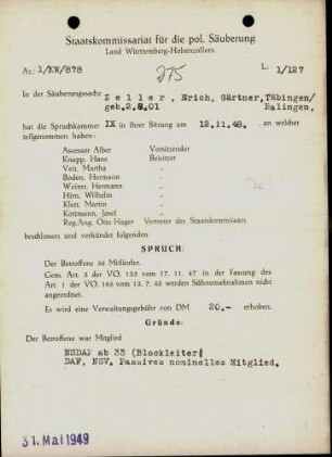 Zeller, Erich