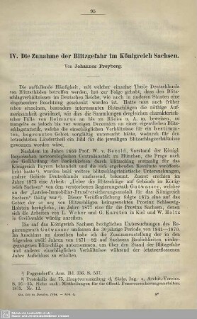 Die Zunahme der Blitzgefahr im Königreich Sachsen