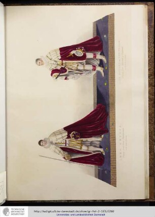 Abbildung: The Deputy Lord Great Chamberlain. Lord Gwydyr. The Acting Earl Marshall. Lord Howard of Effingham.