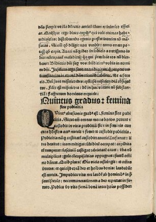 Quintus gradus: femina sine pudicitia