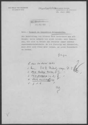 Crispenhofen mit Weißbach: Inspektionsbericht 1963