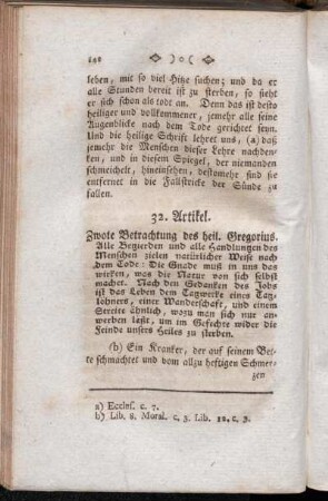 32. Artikel. Zwote Betrachtung des heil. Gregorius.