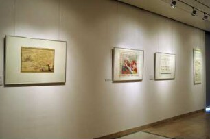 SLUB, Ausstellung "Gespräche mit der Erde. Geowissenschaften in Sachsen" : Ausstellungspräsentation im Buchmuseum mit Wandexponaten