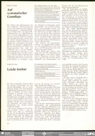 Auf systematischer Grundlage : Lernzeichen oder Bildergeschichte?