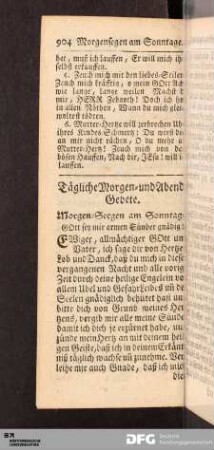 Tägliche Morgen- und Abend-Gebete.
