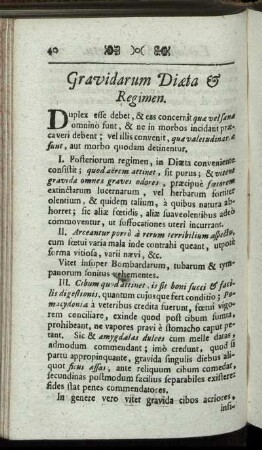 Gravidarum Diæta & Regimen. - De Puerperarum Regimine.