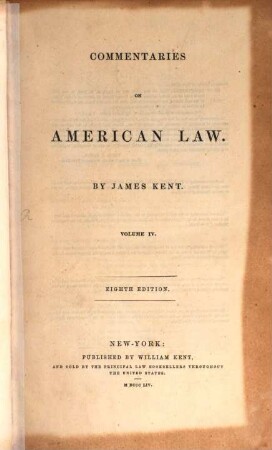 Commentaries on American law. 4