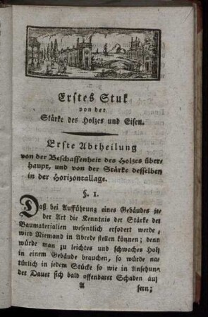 Erstes Stuk von der Stärke des Holzes und Eisen.