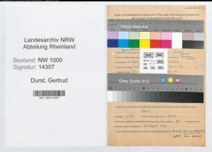 Entnazifizierung Gertrud Durst, geb. 04.04.1894 (Sprachlehrerin)
