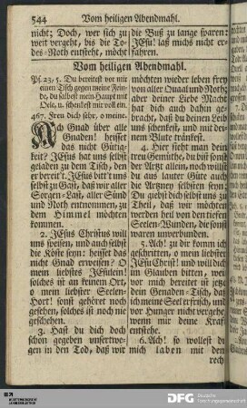 Vom heiligen Abendmahl.
