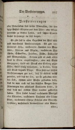 Versteinerungen.