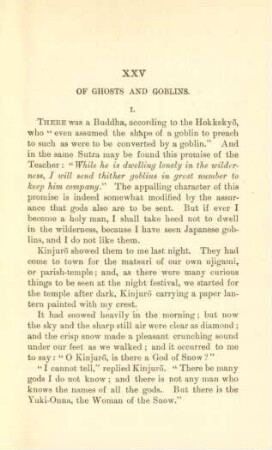 XXV. Of ghosts and goblins
