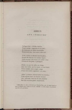 Adieux Aux Insectes