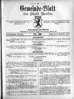 1920,38: Nr. 38, 19. September 1920