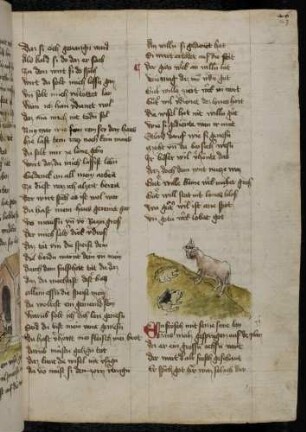 Ein Ochse und zwei Frösche; ( Von einem Frosch und einem Ochsen, Kapitel XLVI nach Pfeiffer)
