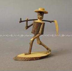Holzfiguren Diorama zur Landwirtschaft (Figur mit Sense)