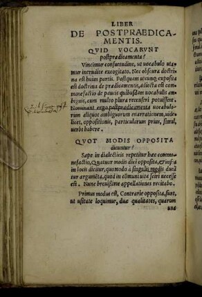 De Postpraedicamentis
