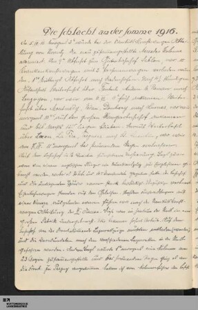 Die Schlacht an der Somme 1916