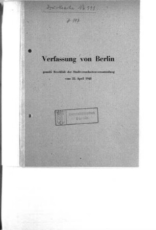 Verfassung von Berlin