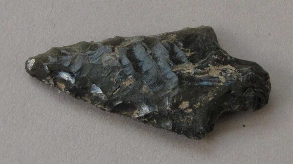 Arrowhead made from obsidian