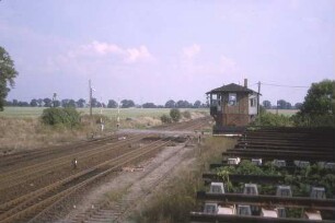 Groß Behnitz Stw W1 Bahnübergang Streckengleis Überholungsgleise