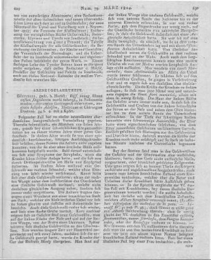 Adelson, J.: Dissertatio Inauguralis Sistens Casum singularem morbi tuberosi in nosocomio medico-chirurgico Gottingensi observatum. Göttingen: Herbst [1822]