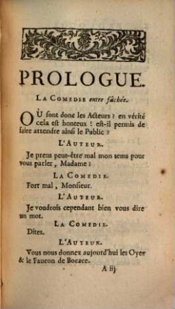 Le Faucon Et Les Oyes De Bocace : Comédie, Représentée pour la premiére fois par les Comédiens Italiens ordinaires du Roi, le sixiéme Février 1725