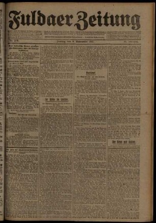Ausgabe vom Freitag, den 09. November 1917.
