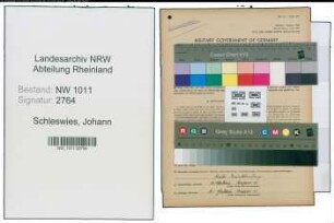 Entnazifizierung Johann Schleswies , geb. 22.02.1904 (Schuhmacher)