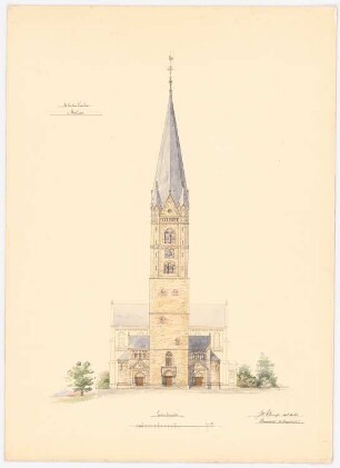 Sankt Nikolaus, Ankum: Vorderansicht 1:200